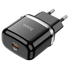 Сетевое зарядное устройство HOCO N24 Victorious 1xUSB-C, 20W черный 