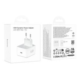  Зарядное устройство HOCO C161A Speed single port PD40W charger EU White 