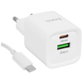  СЗУ HOCO C149A Charm PD30W+QC3.0 charger(EU) (белый) 