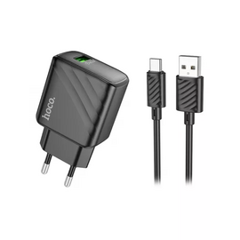 СЗУ HOCO CS21A Rich single port QC3.0 charger set(Type-C)(EU) (черный) 