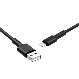  Кабель BOROFONE BX31 Soft silicone charging data cable for Lightning, black 