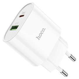  Зарядное устройство HOCO C95A Lineal 1USB, 1Type-C 3000mA, 20Вт, QC3.0, QC2.0, PD3.0 белый 