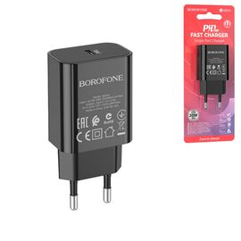  Блок питания сетевой Borofone BA65A 1Type-C 3000mA, 20Вт, PD/QC/FCP/AFC чёрный 