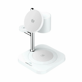  Зарядное устройство ACEFAST E39 4-IN-1 desktop wireless charger, White 