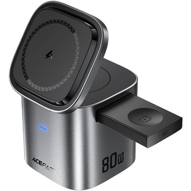 Зарядное устройство ACEFAST Z9 80W 6-in-1 multifunctional GaN desktop charging station,metal gray (EU) Metal gray 