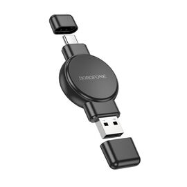  Устройство зарядное беспроводное Borofone BQ31 USB, Type-C Apple Watch 1-9, SE/SE2, Ultra/Ultra2, SAM Watch 1-5 чёрный 
