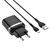  Адаптер Сетевой с кабелем Hoco C12Q 1USB/5V/3A QC3.0+micro USB (black) 