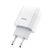  Адаптер Сетевой с кабелем Hoco C72A Glorious 1USB/5V/2.1A +Type-C (white) 