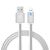  Кабель USB HOCO UPL12 Metal Jelly USB - Lightning, 2.1А, 2 м, серебристый 