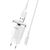  Сетевое зарядное устройство HOCO C37A Thunder 1xUSB с Кабелем USB - Lightning, 2.4A, 10.8W, белый 
