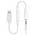  Переходник  MH020, Lightning - Jack 3.5, 14 см, белый, контроллер с микрофоном 