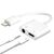  Переходник  MH-83Y, Lightning - Jack 3.5/Lightning, 10 см, белый 