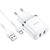  Сетевое зарядное устройство HOCO N4 Aspiring 2xUSB с Кабелем USB - Micro, 2.4A, белый 