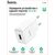  СЗУ HOCO C106A Leisure, 1USB + Type-C (EU) (белый) 