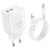  Сетевое зарядное устройство BOROFONE BN9 Reacher 2xUSB-C с Кабелем Type-C - Lightning, 35W, белый 