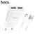  СЗУ 2USB 2.4A для Type-C Hoco C88A 1м (White) 