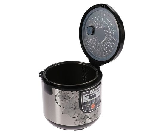  Мультиварка Centek CT-1498 чёрный, сталь 700Вт, 5.0л, 10 программ + 28 программ Мультишеф 