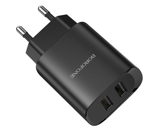  СЗУ Borofone BN2 super fast 5V / 2.1A dual port, black 