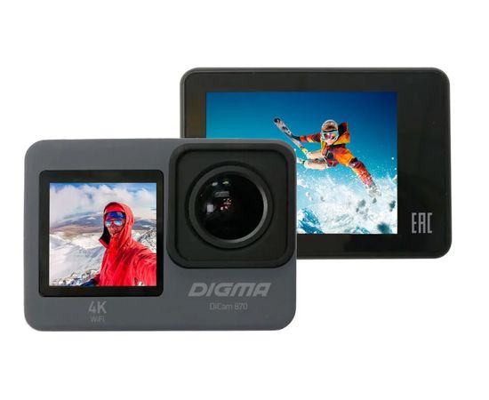  Экшн-камера Digma DiCam 870 серый 