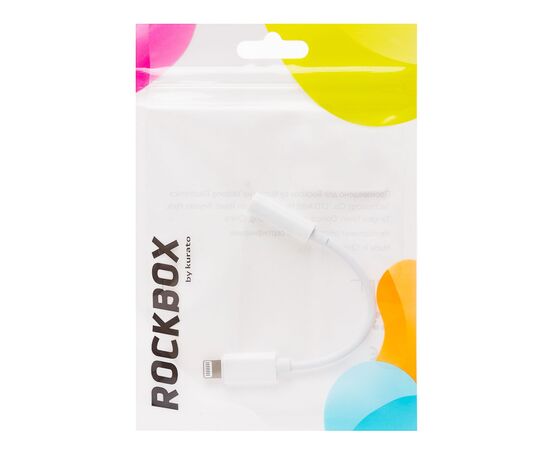  Адаптер RockBox LJ01 Lightning/3.5 jack для наушников (white) 