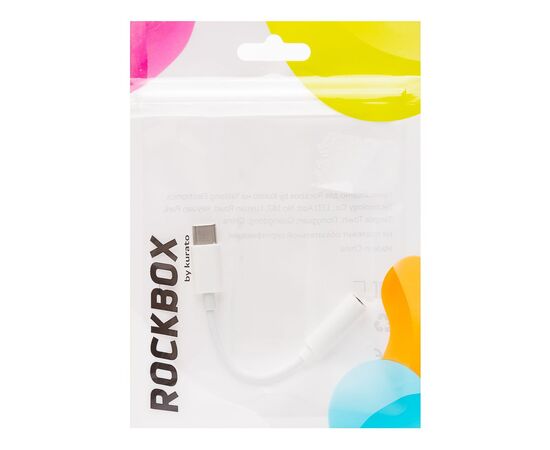  Адаптер RockBox TCJ01 Type-C/3.5 jack для наушников (white) 
