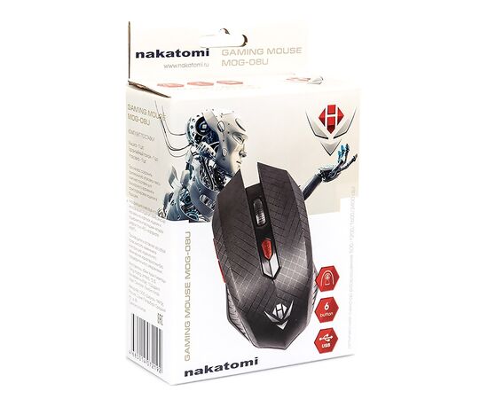  Мышь оптическая Nakatomi Gaming mouse MOG-08U (black) игровая 