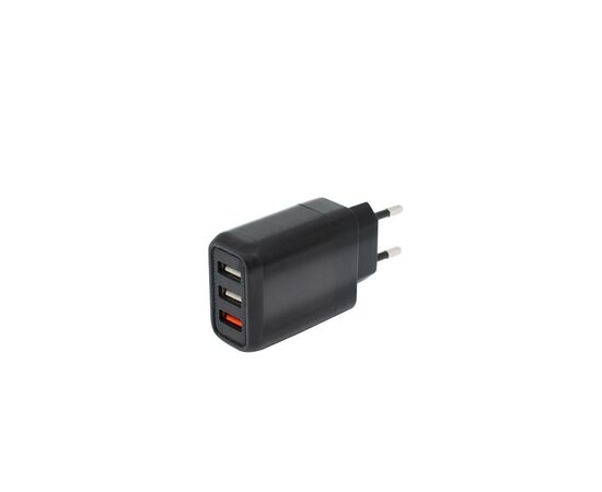  Сетевое Зарядное Устройстово 3USB, Черный 