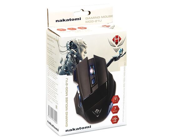  Мышь оптическая Nakatomi Gaming mouse MOG-21U (black) игровая 