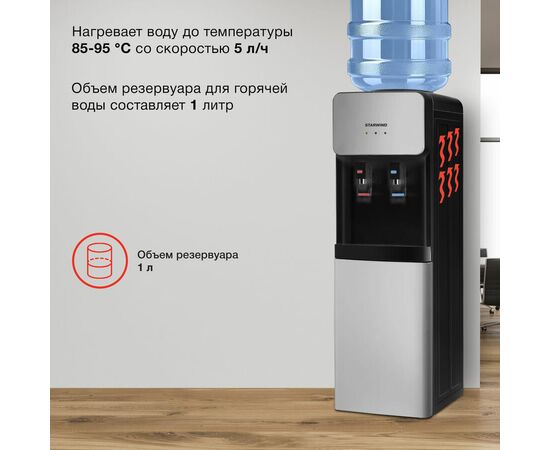  Кулер Starwind SW-1011EB напольный электронный черный/серебристый 