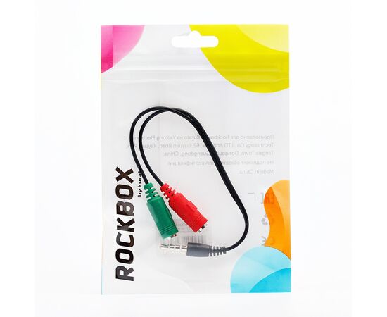  Адаптер RockBox 3.5 (м) (микрофон)/3.5 (м) (наушники) - 3.5 (п)(совмещенный) (black)(130728) 