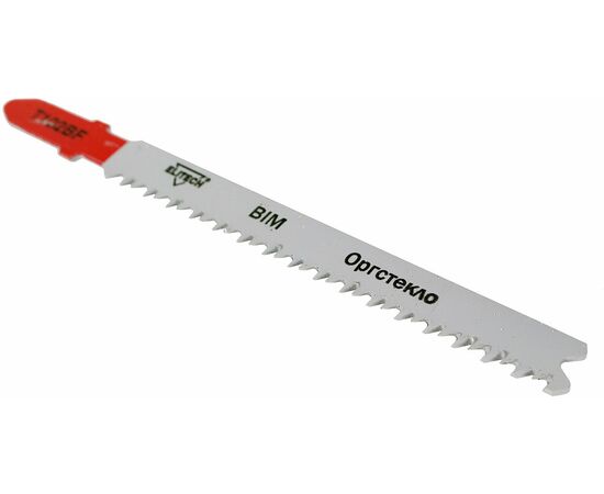  Пилка для лобзика ELITECH 1 820.0857 BIM, 67мм, рез 2-20мм, для оргстекло (РММА), чистпропил (T102BF) 1шт 