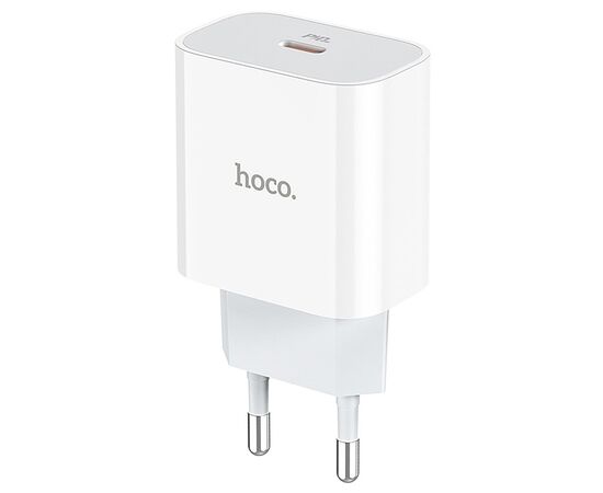  Адаптер Сетевой Hoco C76A Plus 1TYPE-C/5V/3A PD+QC3.0 (white) (207587) 