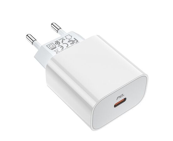  Адаптер Сетевой Hoco C76A Plus 1TYPE-C/5V/3A PD+QC3.0 (white) (207587) 