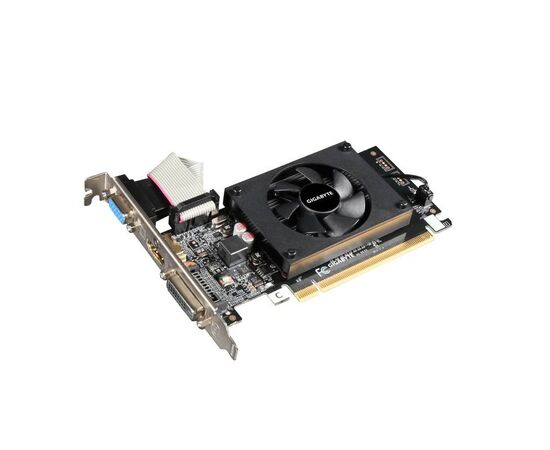  VGA GIGABYTE GeForce GT710 2GB 64bit GDDR3 (954/1800 (1600 V2.0)) D-Sub/DVI/HDMI (GV-N710D3-2GL) 