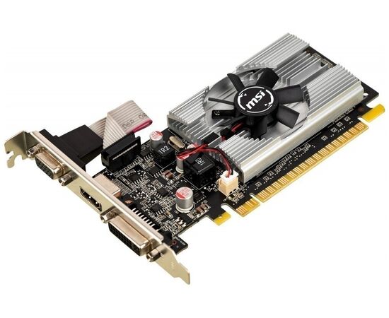  Видеокарта MSI GeForce 210 N210-1GD3/LP PCI-E 1024Mb 64 DDR3 460/800 DVIx1/CRTx1 Ret 