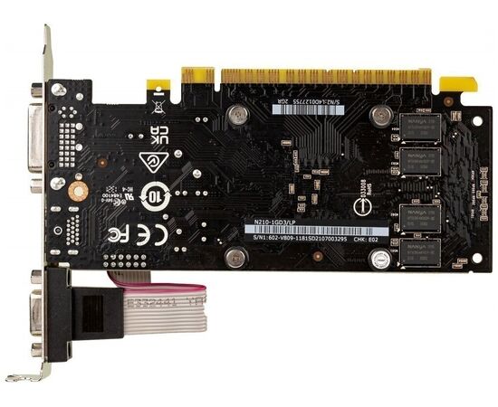  Видеокарта MSI GeForce 210 N210-1GD3/LP PCI-E 1024Mb 64 DDR3 460/800 DVIx1/CRTx1 Ret 