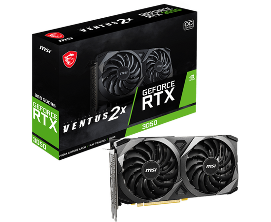  Видеокарта MSI RTX3050 (RTX 3050 VENTUS 2X XS 8G OC) PCIE16 8GB GDDR6 