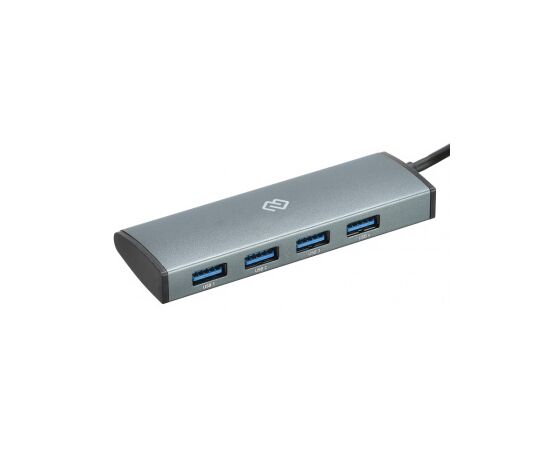  Разветвитель USB-C Digma HUB-4U3.0-UC-S 4порт. серебристый 