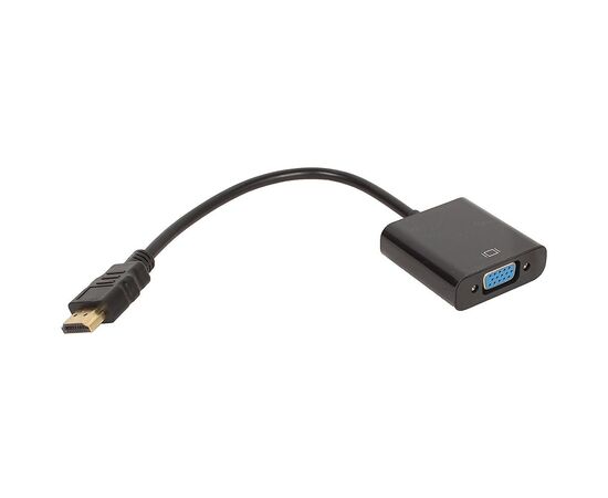  Конвертер HDMI-1.4a (папа) - D-SUB/VGA (мама) + Audio stereo (mini-jack 3.5 mm), кабель 15 см, 1920x1200(1080)@60Hz, Cablexpert A-HDMI-VGA-03 