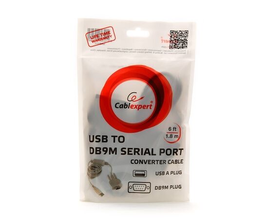  Конвертер USB - COM (serial), встр. кабель 1.8 м, Windows 7/8/10, Cablexpert UAS111. Поддержка удаленной активации из "спящего" режима 
