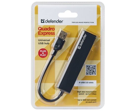  USB-HUB DEFENDER Quadro (83204) USB3 4 Port 