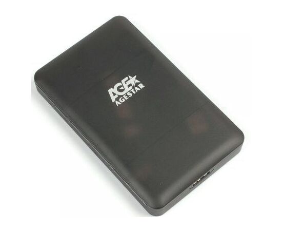  Внешний корпус для HDD/SSD AgeStar 3UBCP3 SATA пластик черный 2.5" 