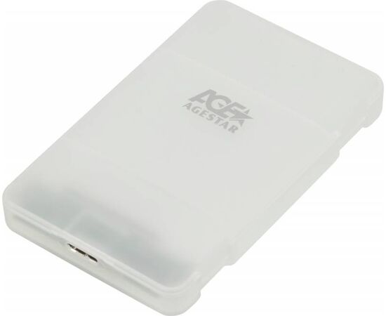  Внешний корпус для HDD/SSD AgeStar 3UBCP3 SATA пластик белый 2.5" 