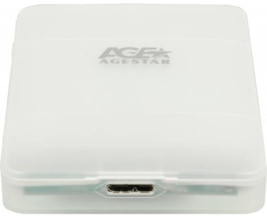  Внешний корпус для HDD/SSD AgeStar 3UBCP3 SATA пластик белый 2.5" 