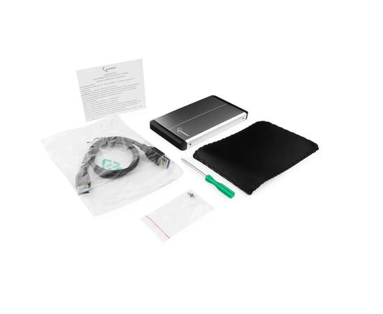  Корпус для HDD/SSD 2.5" SATA3 USB3.0 Gembird EE2-U3S-2-S, Silver, алюминиевый 