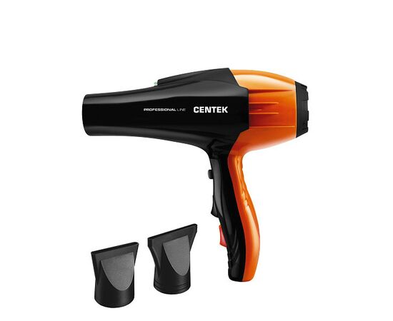  Фен Centek СТ-2226 ProfessionaI (черн/оранж) 2200Вт, мощный АС мотор, 5 режимов. 2 концентратора 
