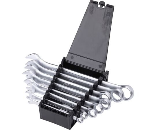  Набор ключей комбинированных Deli DL130008A 8 шт 6,8,10,12,14,15,17,19мм, матовая хромированная поверхность, пластиковый кейс 