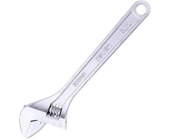 Ключ разводной Deli DL012A 300мм, 0-36мм, инструментальная сталь, хромированная отделка 
