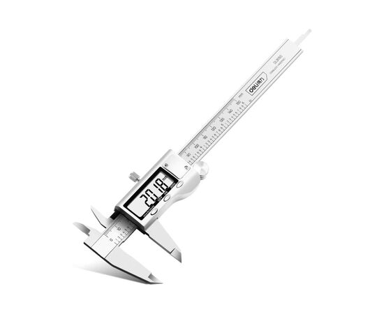  Штангенциркуль электронный Deli DL91150 150мм, метрическая/дюймовая конвертация, нержавеющая сталь, 3 кнопочное управление, светодиодный дисплей, 1,5 