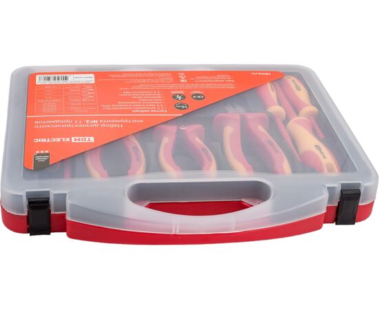  Набор диэлектрического инструмента TDM Эксперт Электрик №2 SQ1017-0102 1000В/пласт. чемодан/11 предметов 